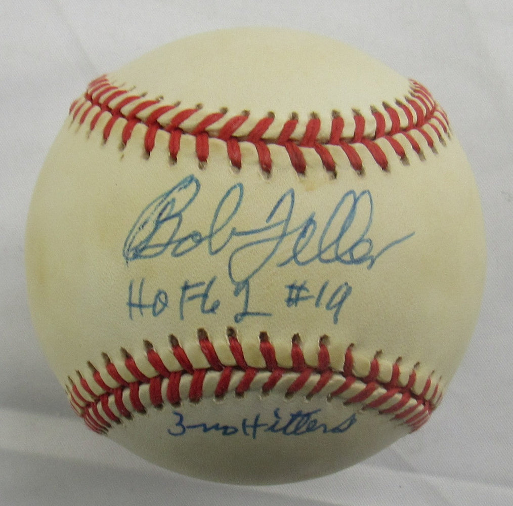 Bob Feller Signed Rawlings Baseball JSA CN60395 w/3 Inscriptions
