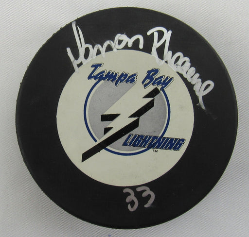 Manon Rheaume Signed Auto Lightning Hockey Puck JSA CL12124