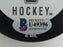 Bobby Hull Signed Jets Logo Hockey Puck w/ Insc Beckett U49396