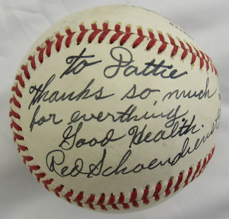 Red Schoendienst Signed Auto Rawlings Baseball B162