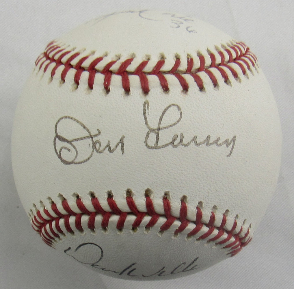 Don Larsen David Cone David Wells Signed Auto Rawlings Baseball JSA CN60097