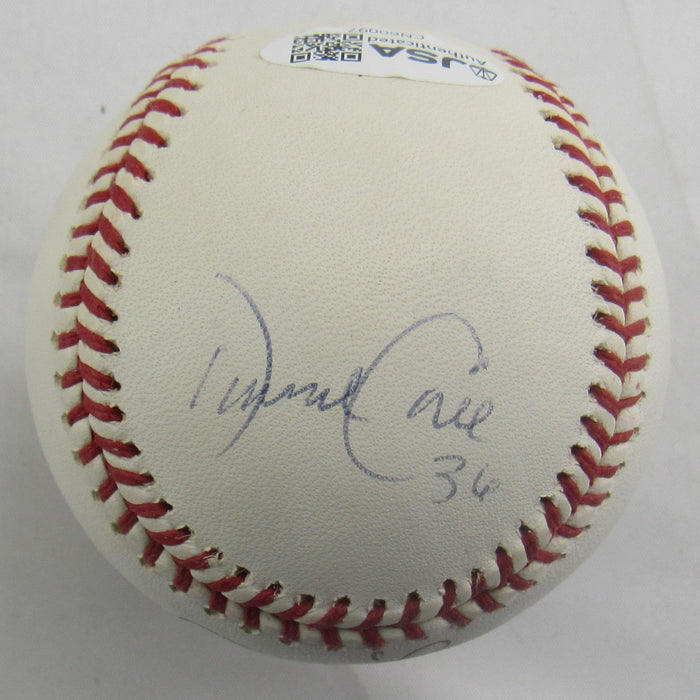 Don Larsen David Cone David Wells Signed Auto Rawlings Baseball JSA CN60097