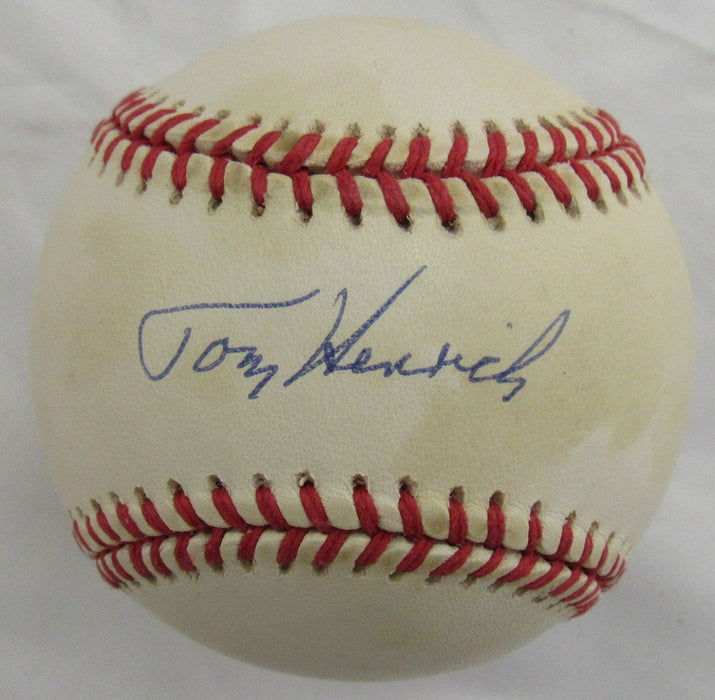 Tom Henrich Signed Auto Rawlings Baseball PSA/DNA F17012