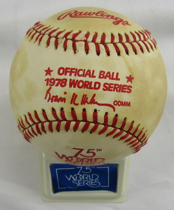 1978 Rawlings World Series Unsigned Baseball w/ Stand and Box