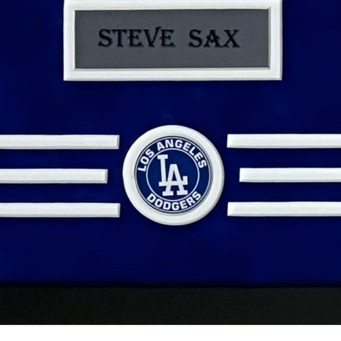 Steve Sax Hand Signed & Framed Los Angeles Dodgers 8x10 Photo (JSA)