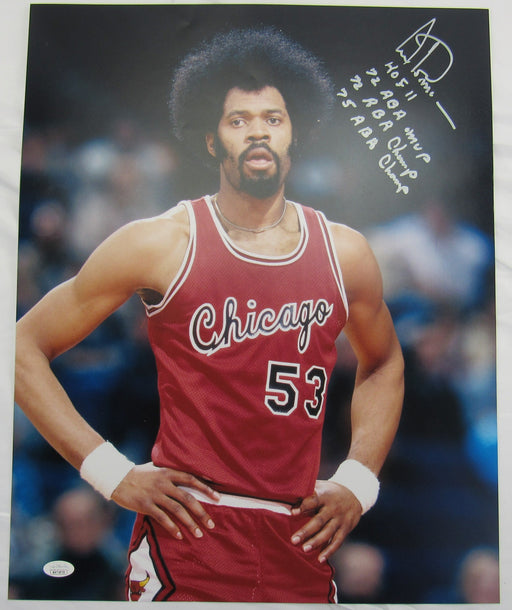 Artis Gilmore Signed Auto 16x20 4 Inscriptions Photo w/ Insc JSA WA718753