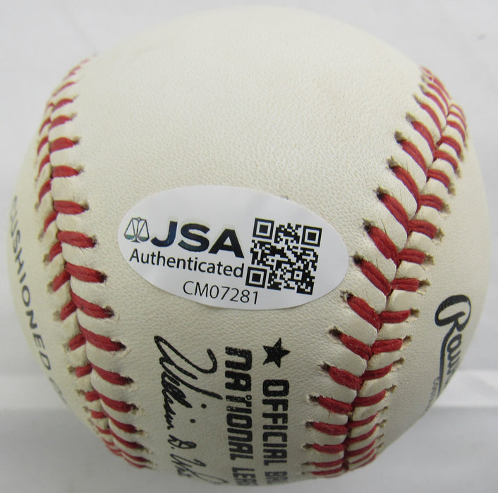 Ron Gant +1 Signed Auto Rawlings Baseball JSA CM07281