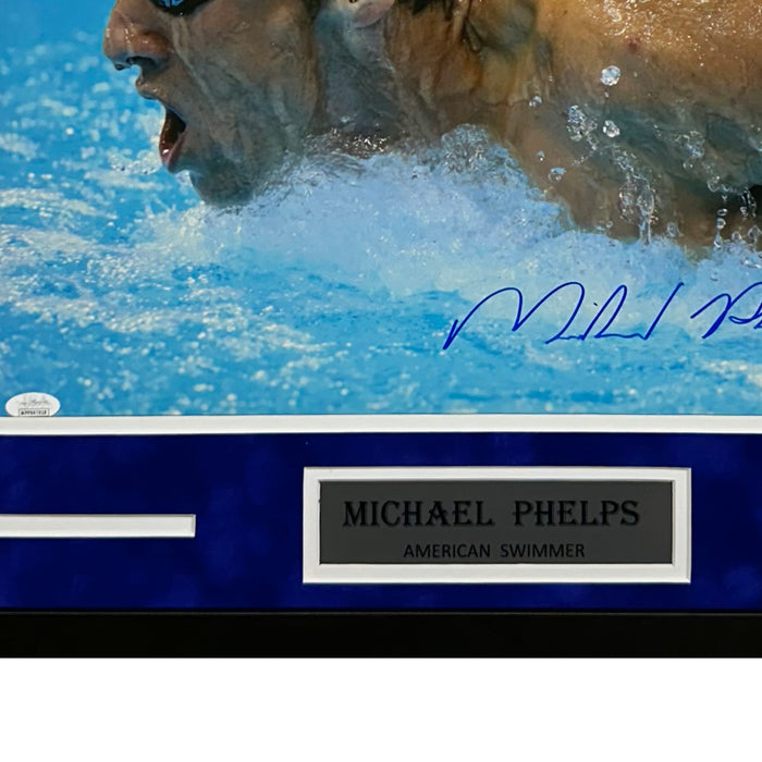 Michael Phelps Hand Signed & Framed Olympics 16x20 Photo (JSA)