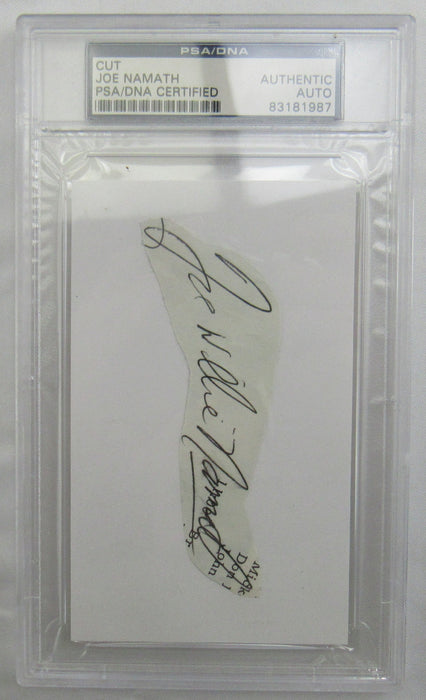 Joe Namath Cut Signed Auto PSA/DNA Encapsulated I