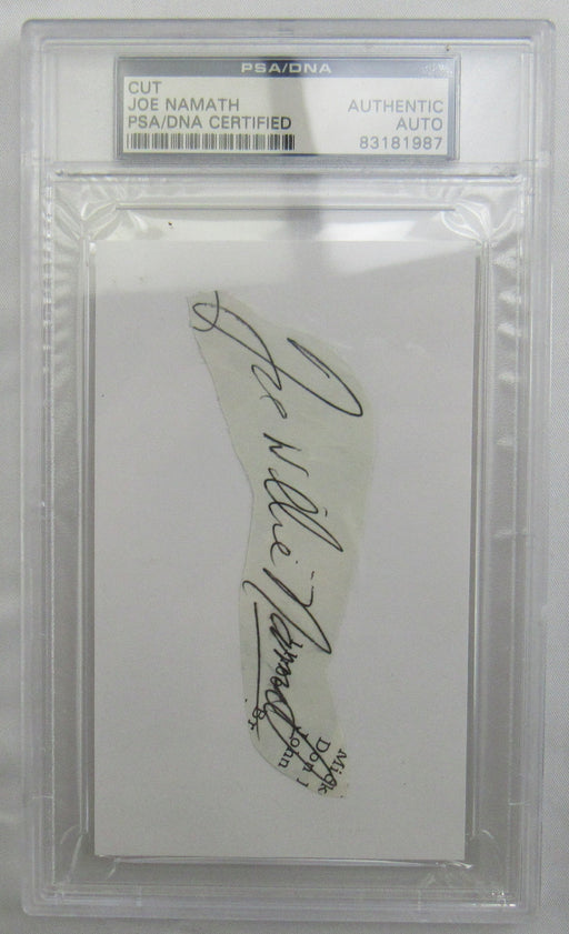 Joe Namath Cut Signed Auto PSA/DNA Encapsulated I
