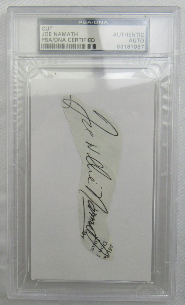 Joe Namath Cut Signed Auto PSA/DNA Encapsulated I