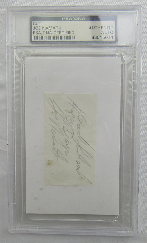 Joe Namath Cut Signed Auto PSA/DNA Encapsulated IV
