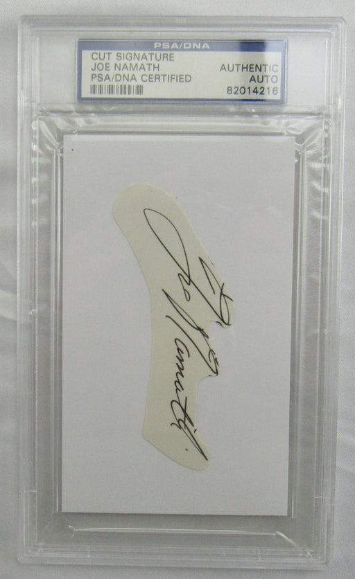 Joe Namath Cut Signed Auto PSA/DNA Encapsulated XIV