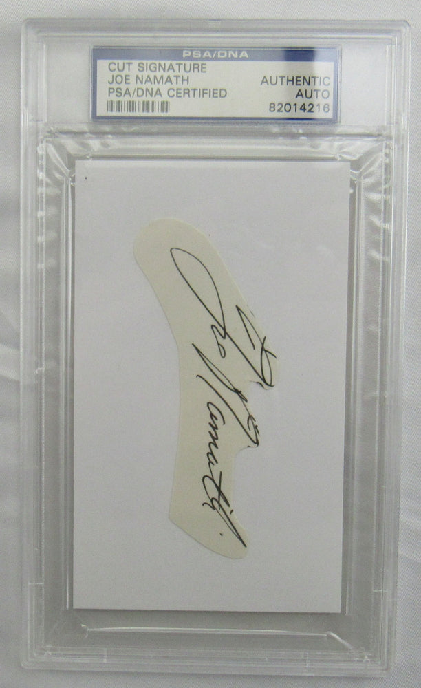 Joe Namath Cut Signed Auto PSA/DNA Encapsulated XIV