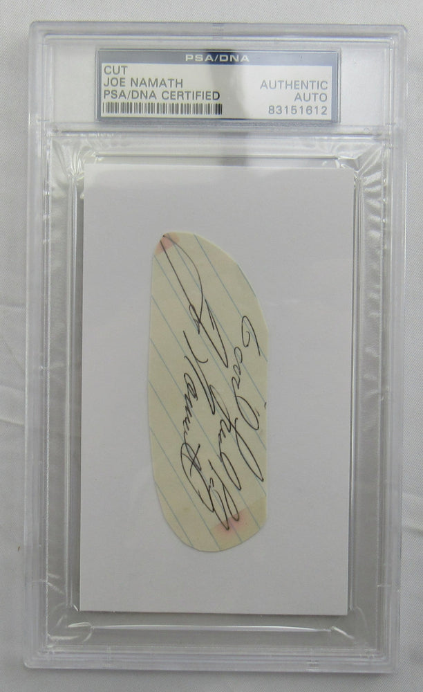 Joe Namath Cut Signed Auto PSA/DNA Encapsulated XVI