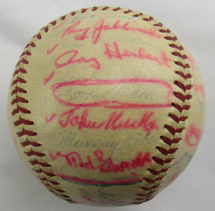 Joe Morgan Dick Williams Roger Maris +29 Signed Auto 1959 Athletics Team Signed Baseball PSA/DNA LOA S10973