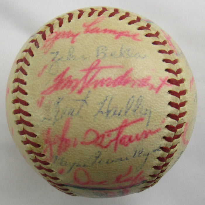 Joe Morgan Dick Williams Roger Maris +29 Signed Auto 1959 Athletics Team Signed Baseball PSA/DNA LOA S10973