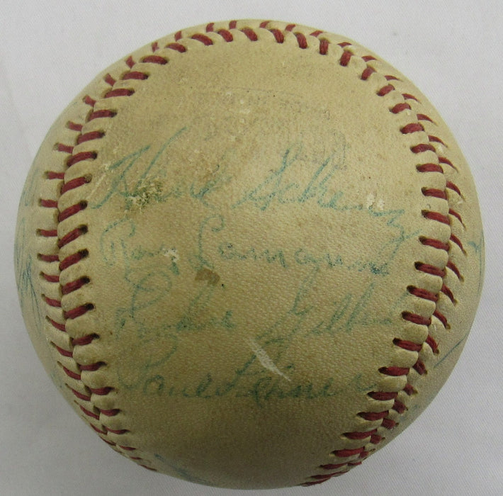 Mel Ott Augie Galan Len Attyd +16 Signed Auto Baseball PSA/DNA LOA S09585