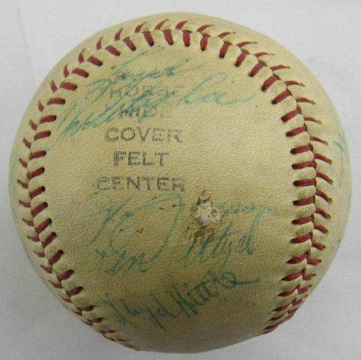 Mel Ott Augie Galan Len Attyd +16 Signed Auto Baseball PSA/DNA LOA S09585