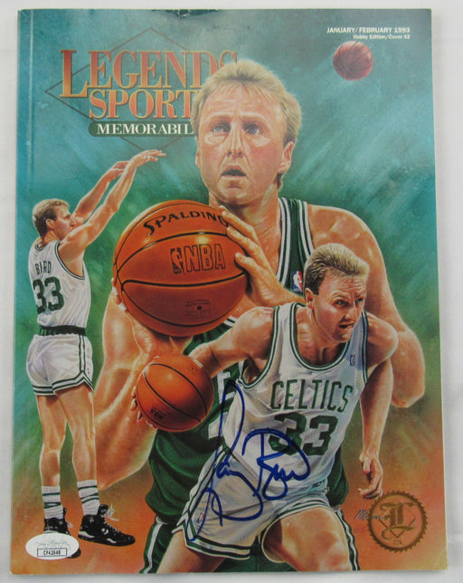 Larry Bird Signed Auto Legends Magazine JSA CF42648