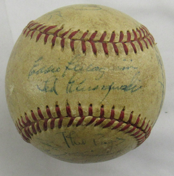 Rogers Hornsby Ted Kluszewski Earle Brucker Sr +17 1952 Reds Team Signed Auto Baseball PSA/DNA LOA W08112
