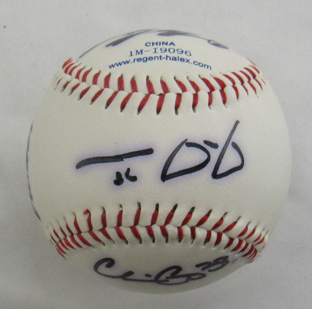 Fernando Tatis Ike Davis Nick Evans Chris Carter Signed Auto Baseball B171