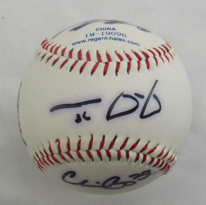 Fernando Tatis Ike Davis Nick Evans Chris Carter Signed Auto Baseball B171