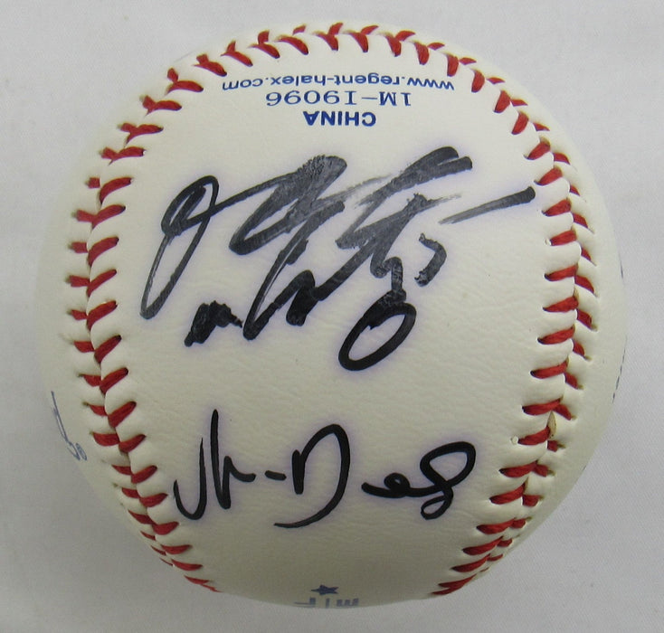 Fernando Tatis Ike Davis Nick Evans Chris Carter Signed Auto Baseball B171