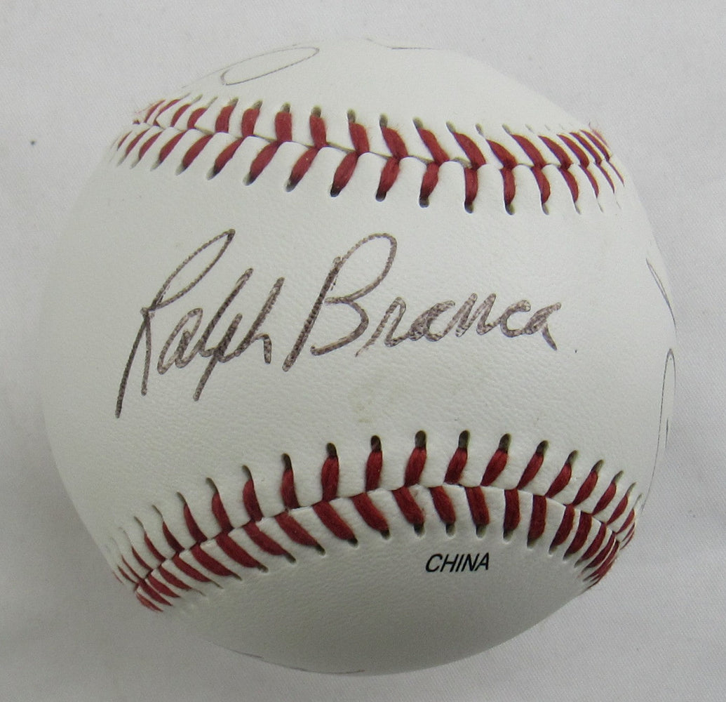 Darryl Strawberry Ed Kranepool Ron Swoboda Ralph Branca Signed Auto Baseball B171