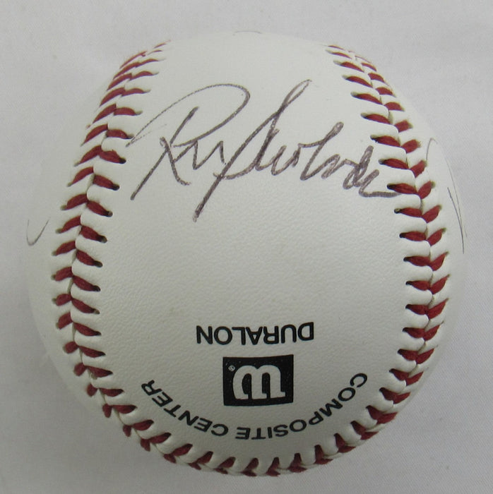 Darryl Strawberry Ed Kranepool Ron Swoboda Ralph Branca Signed Auto Baseball B171