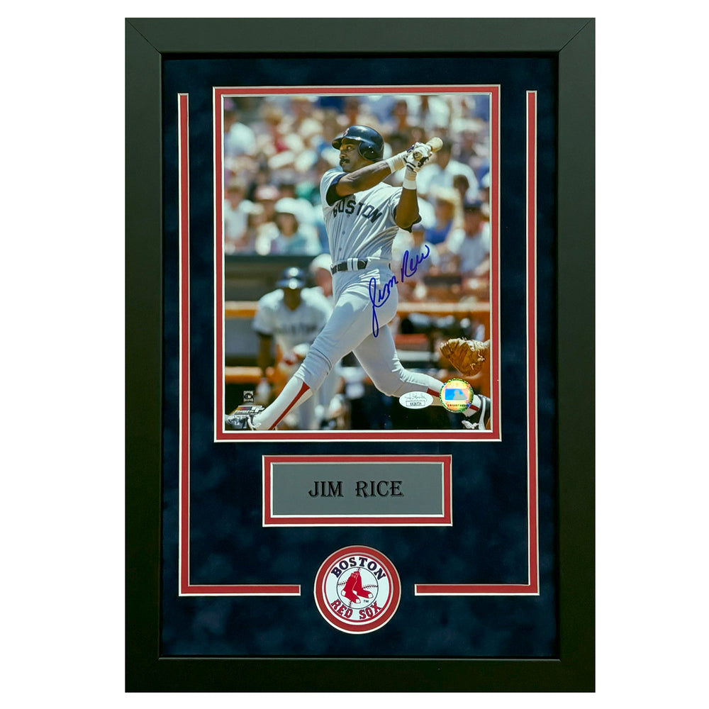 Jim Rice Hand Signed & Framed Boston Red Sox 8x10 Photo (JSA)