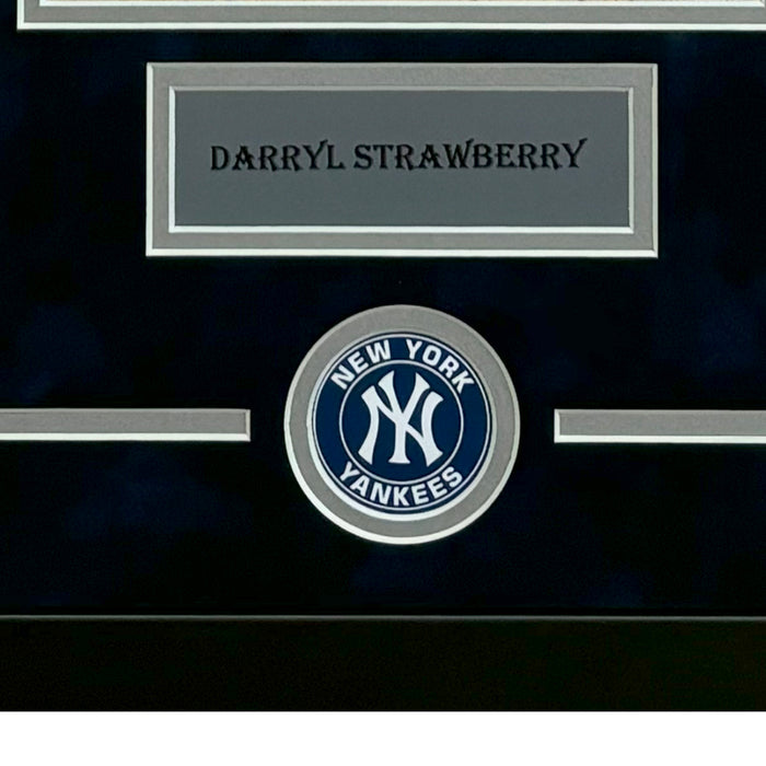 Daryll Strawberry Hand Signed & Framed New York Yankees 8x10 Photo (JSA)