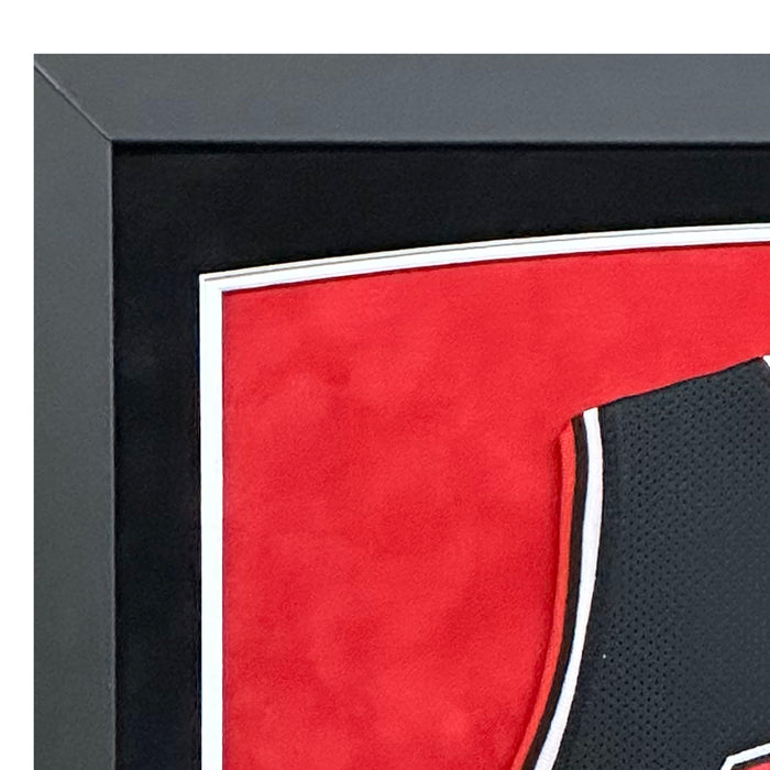 Dennis Rodman Signed Chicago Black Custom Suede Framed basketball Jersey (JSA)