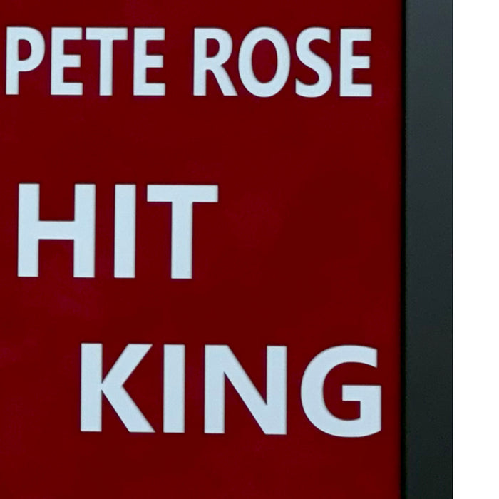 Pete Rose Hand Signed & Framed Hit King Cincinnati Reds 8x10 Photo (JSA)