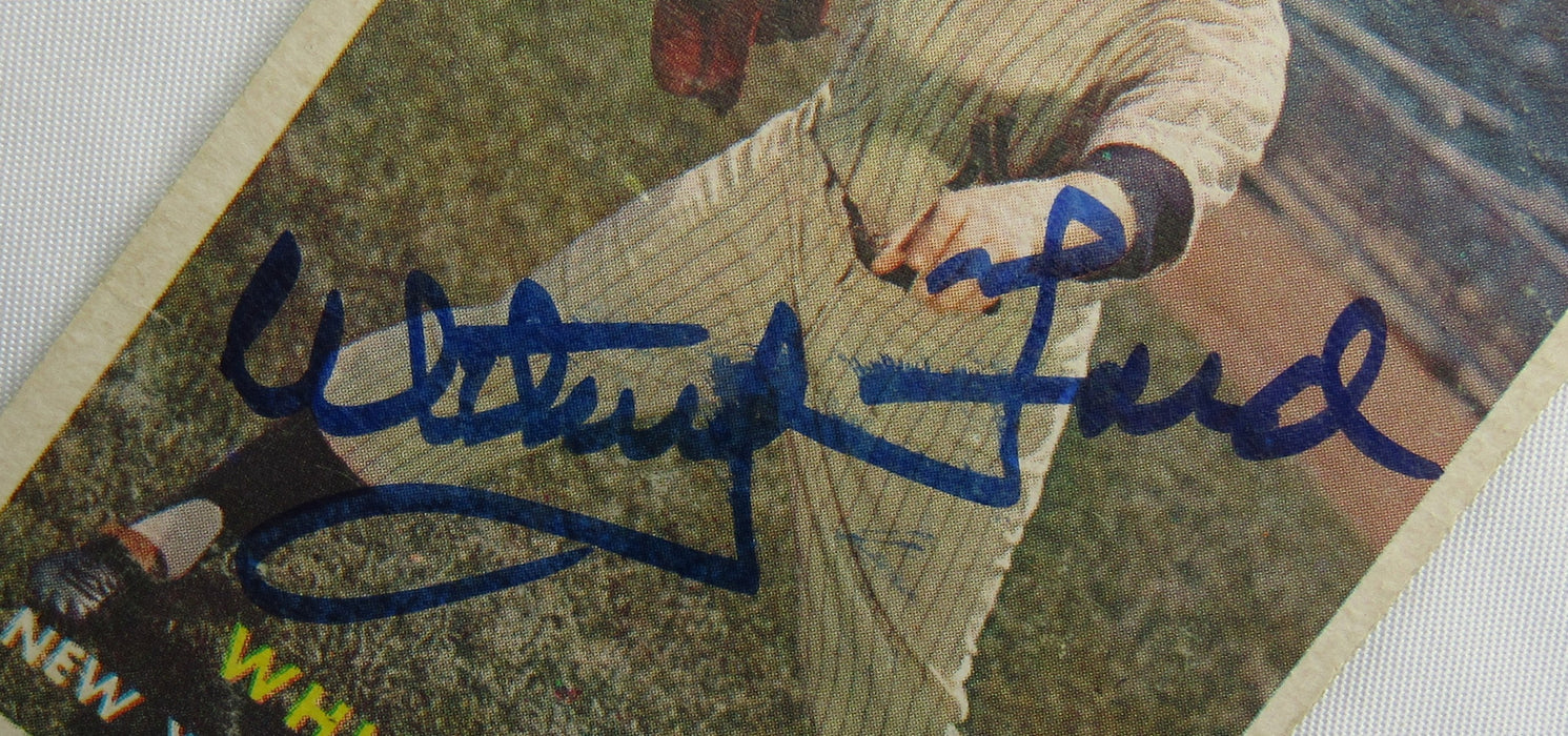 1957 Topps Whitey Ford Signed Auto Baseball Card