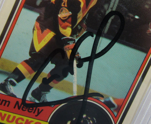1984 O-Pee-Chee Cam Neely Signed Auto PSA/DNA Encapsulated Hockey Card