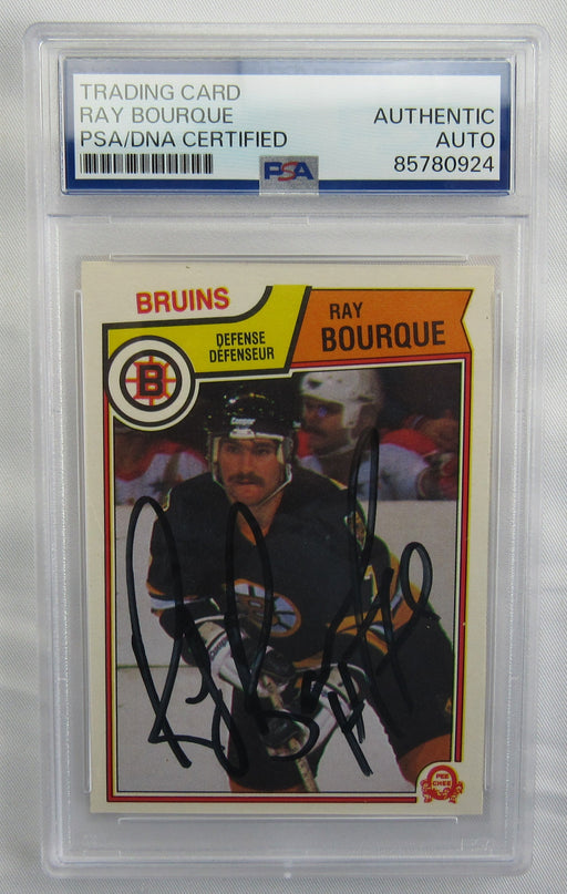 1983 O-Pee-Chee Ray Bourque Signed Auto PSA/DNA Encapsulated Hockey Card