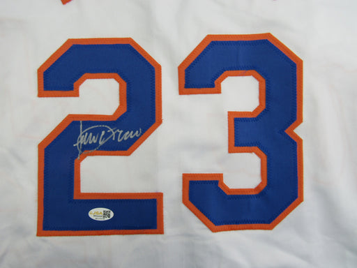 Julio Franco Signed Auto Mets Baseball Jersey JSA Witnessed Certified