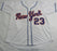 Julio Franco Signed Auto Mets Baseball Jersey JSA Witnessed Certified