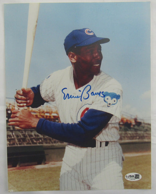 Ernie Banks Signed Auto 9x12 Photo JSA CH80380