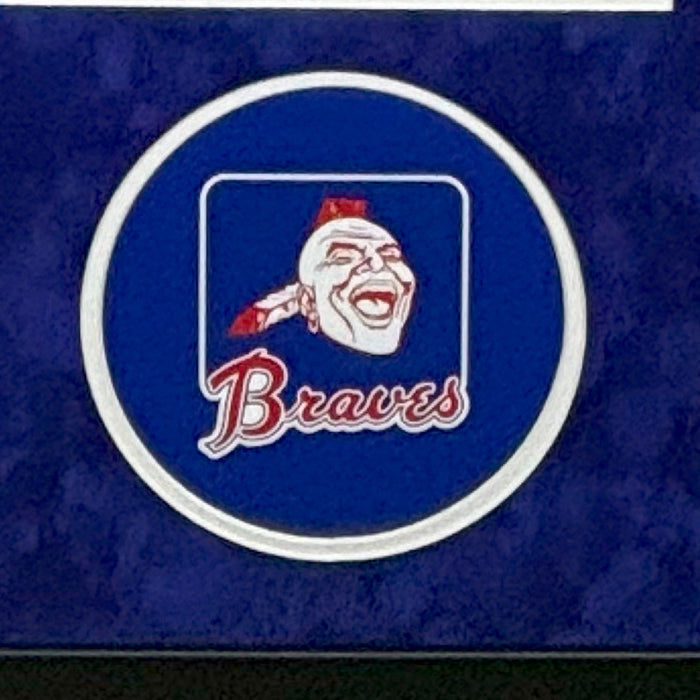 Phil Niekro Signed Atlanta Blue Custom Suede Matte Framed Baseball Jersey (JSA)