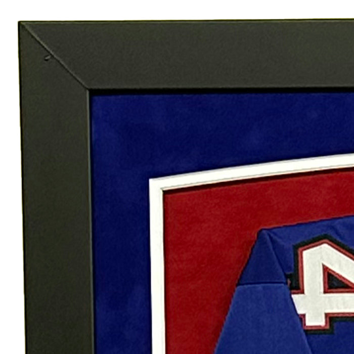 Stefon Diggs Signed Buffalo Blue Custom Suede Matte Framed Football Jersey