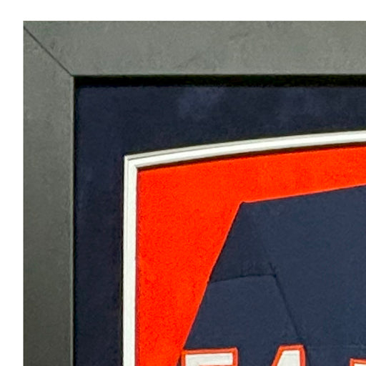 Brian Urlacher Signed HOF 18 Chicago Blue Custom Double-Suede Framed football Jersey (Beckett)