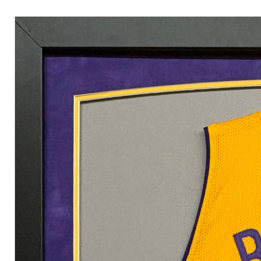 Austin Reaves Signed Los Angeles Yellow Custom Suede Matte Framed Basketball Jersey (Beckett)