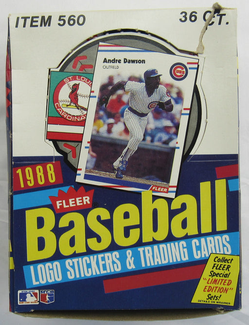 1988 Fleer Baseball Wax Box 36 ct