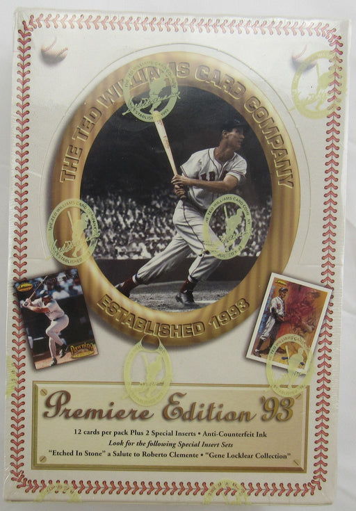 1993 Ted Williams Premier Edition Baseball Wax Box