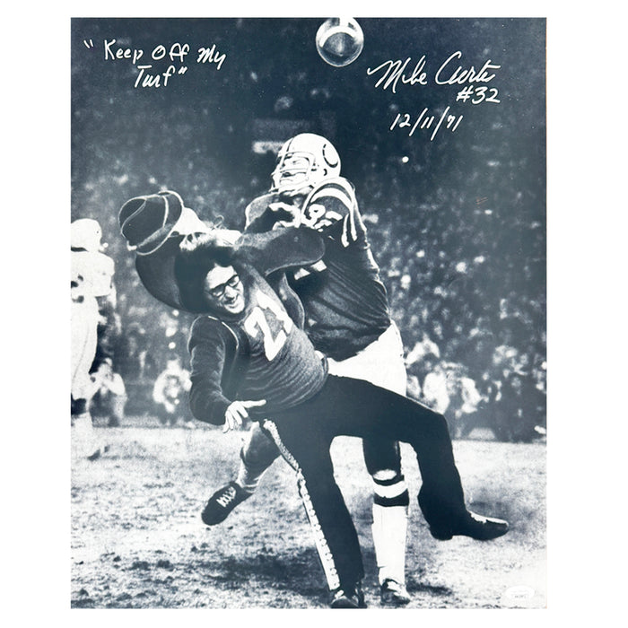 Mike Curtis Signed Keep Off My Turf 12/11/71 Inscription Baltimore Football 16x20 Photo (JSA)