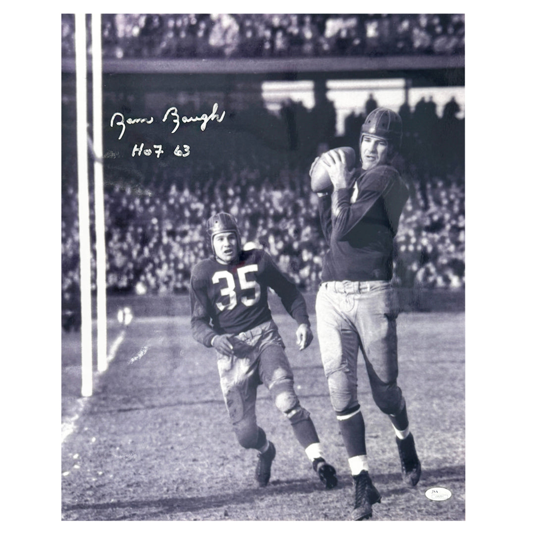 Sammy Baugh Signed HOF 63 Inscription Washington Pose 1 Football 16x20 ...