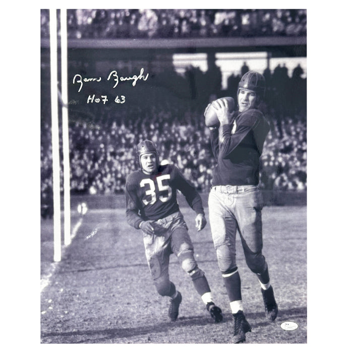 Sammy Baugh Signed HOF 63 Inscription Washington Pose 1 Football 16x20 Photo (JSA)