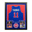 Isiah Thomas Signed Detroit Blue Custom Suede Matte Framed Basketball Jersey